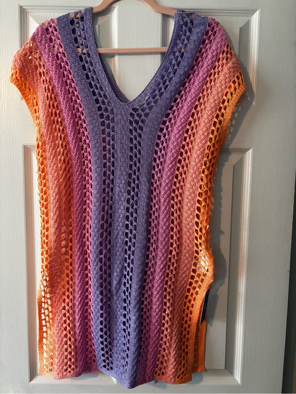 Cupshe Color Block Crochet Swim Cover-Up